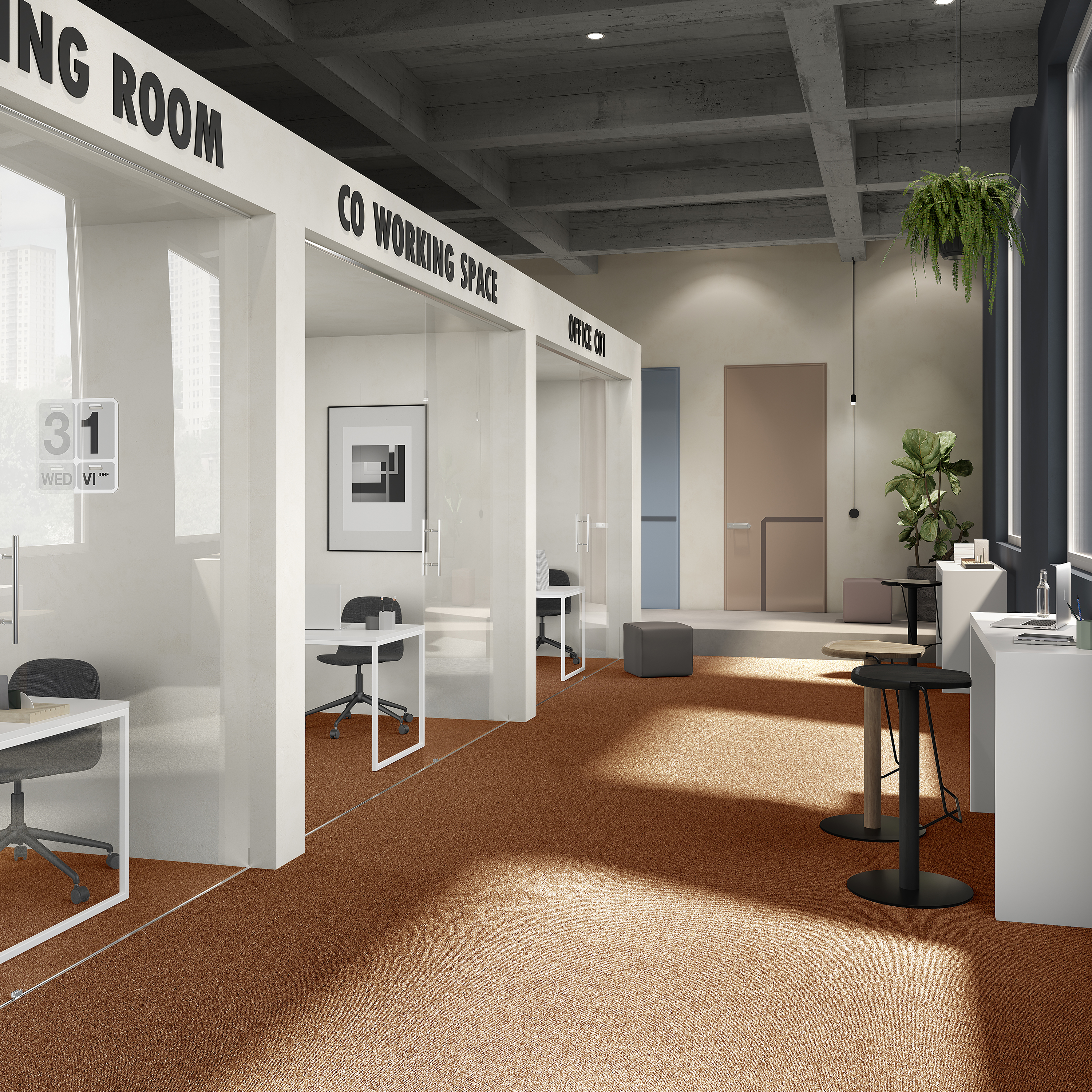 Ковровая плитка Medusa Tile 84 (500*500*5 мм) — купить в Нягани