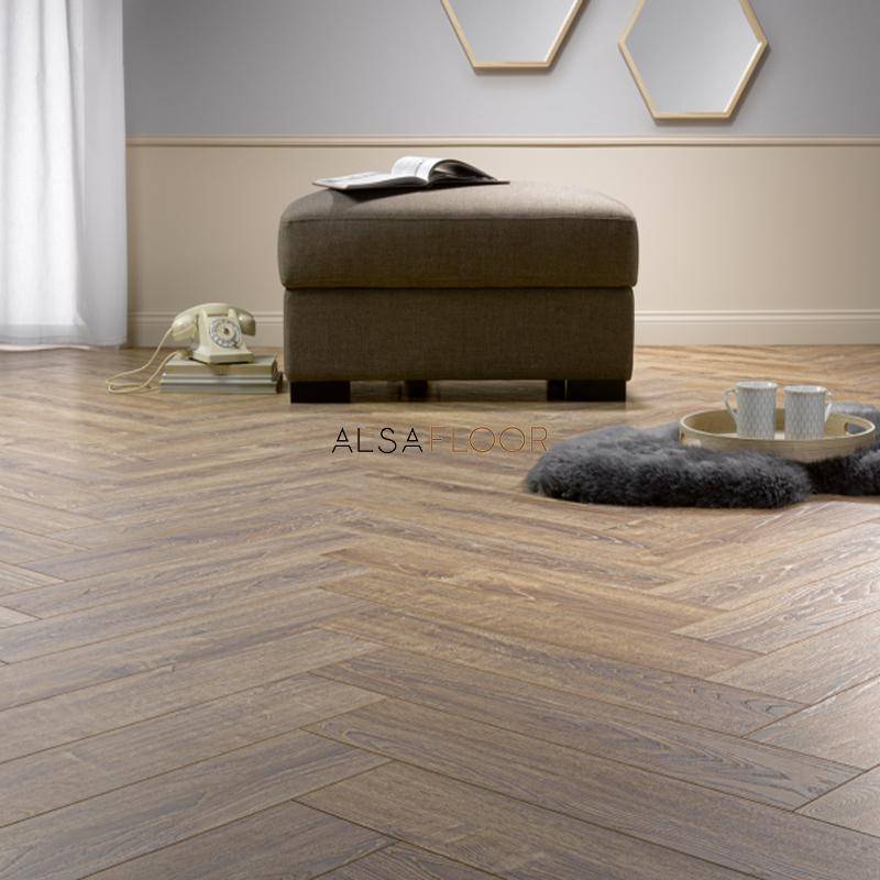 Ламинат "Alsafloor" Herringbone Дуб Балеарский (640*143*12 мм) — купить в Нягани