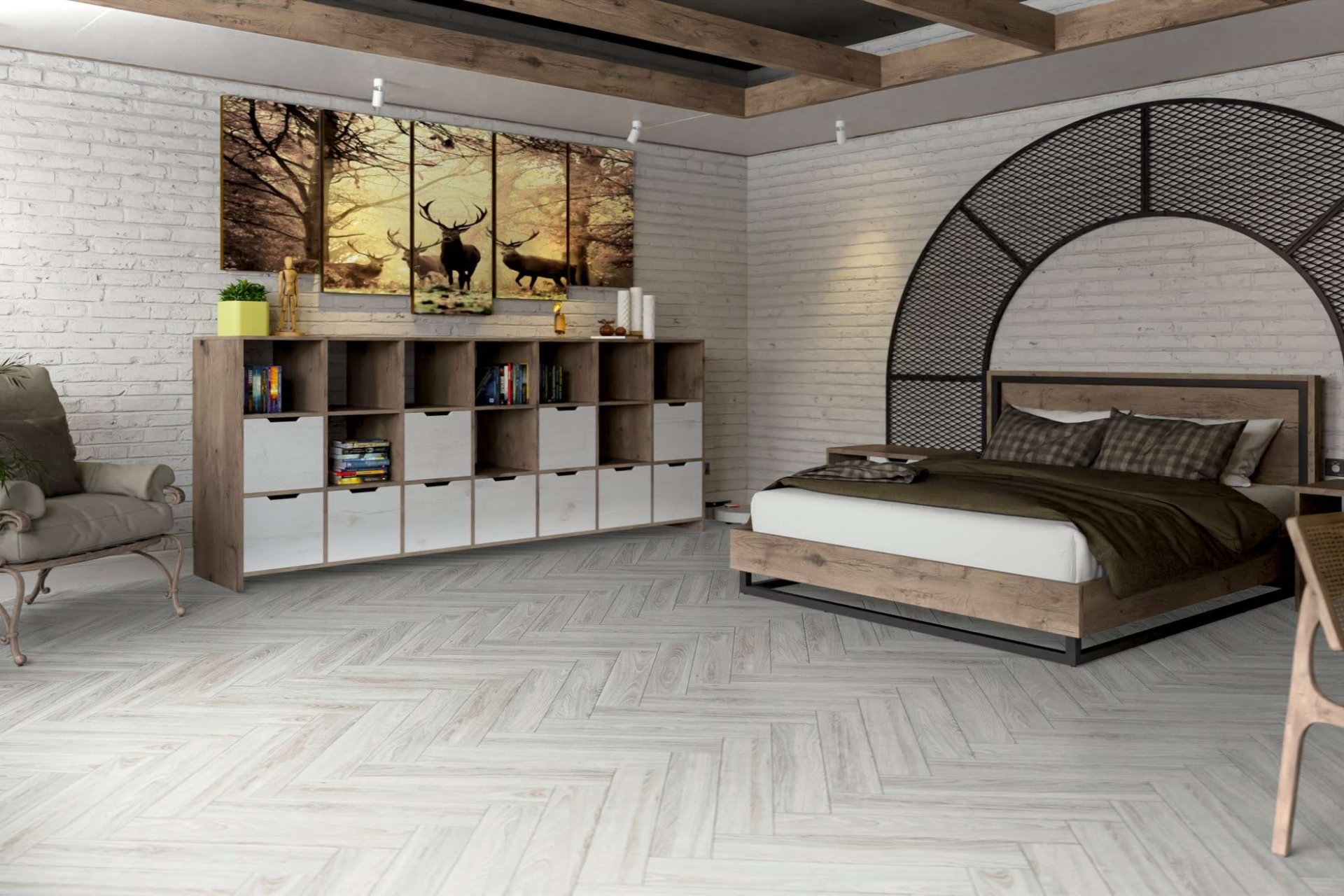 Инженерный паркет «Damy Floor» Ванильный (укладка елочкой) — купить в Нягани