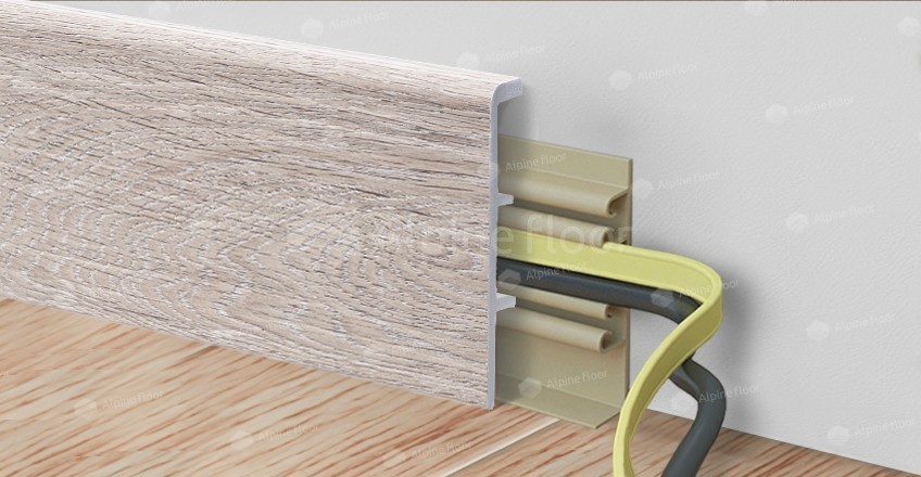 Напольный плинтус Rico Concept 80 Дуб Латте (2200*20*80 мм) — купить в Нягани