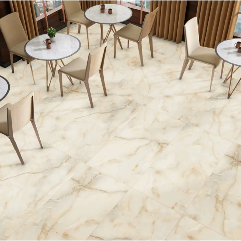 Керамогранит "Sonex" Honey onyx Glossy полированный 60x120x0.82см цвет бежевый с разводами — купить в Нягани