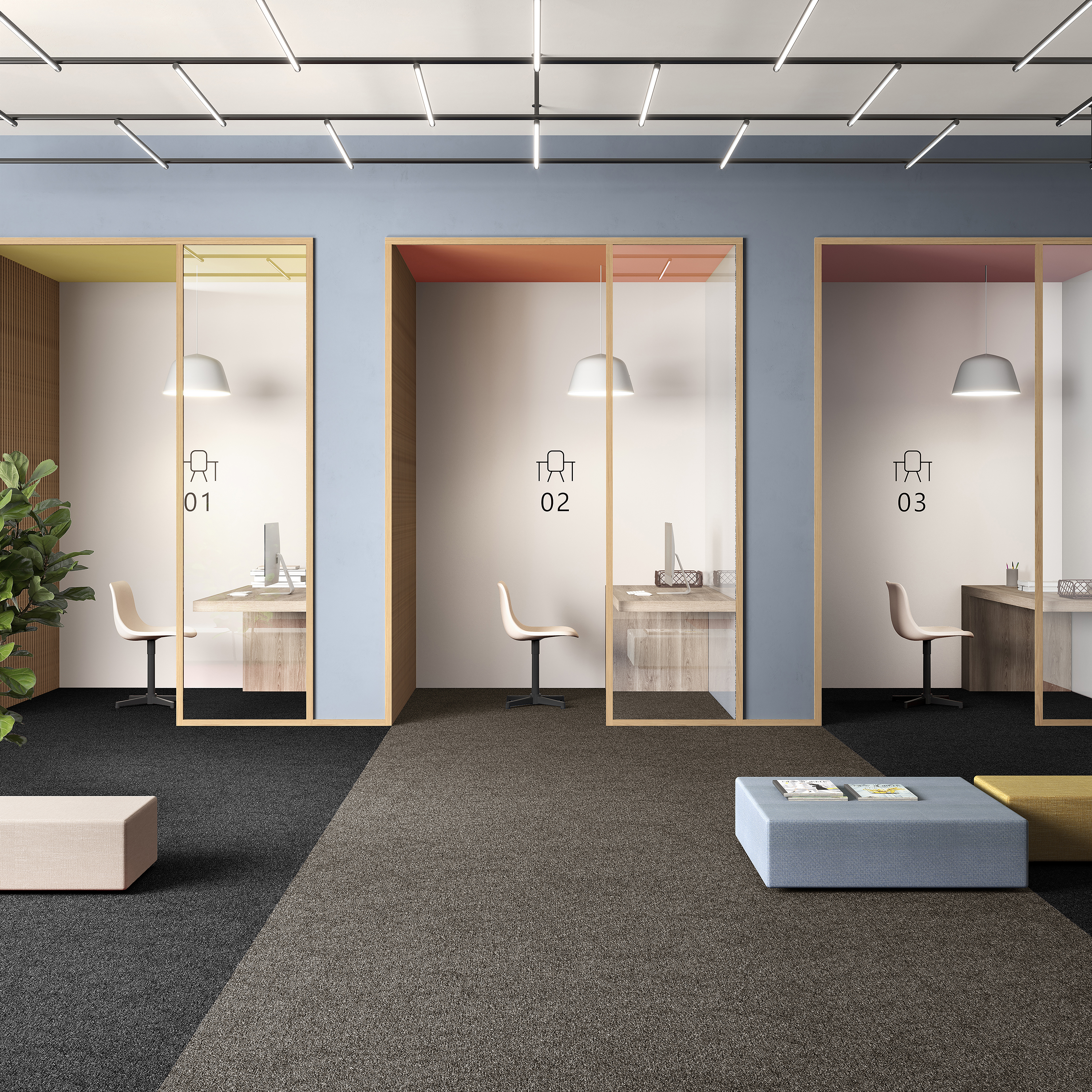 Ковровая плитка Medusa Tile 43 (500*500*5 мм) — купить в Нягани