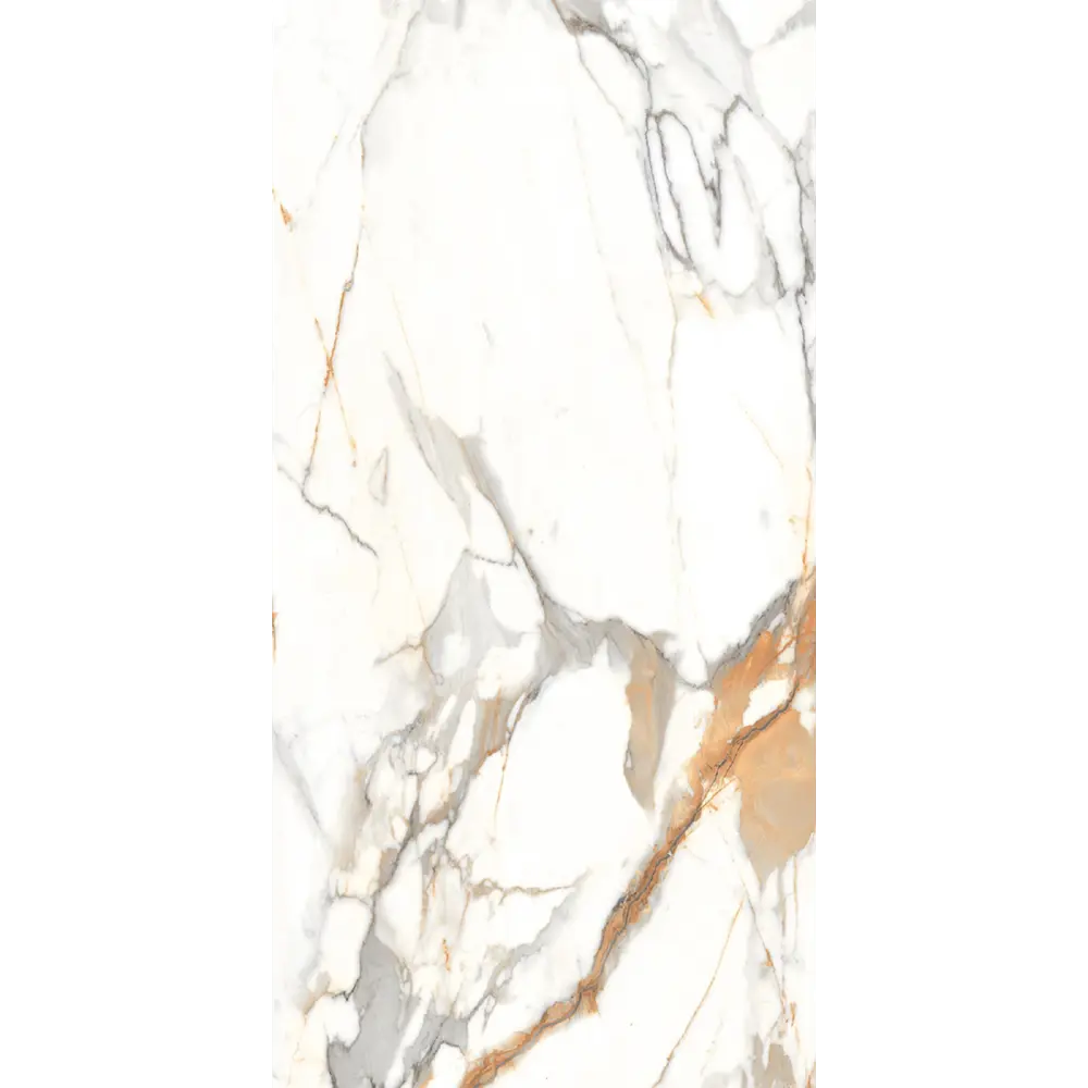 Керамогранит "Sonex" Carrara Volga Glossy полированный 60x120 см 1.44 м2 цвет белый с серо-бежевыми прожилками — купить в Нягани