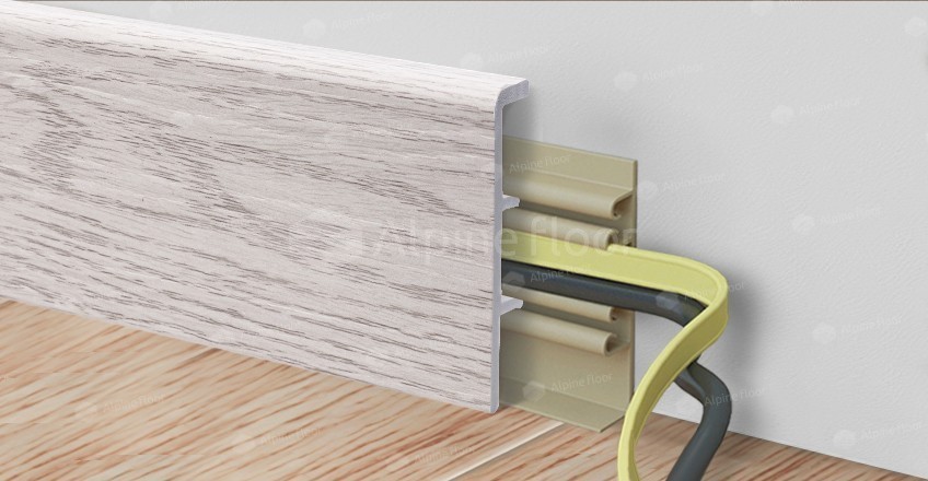 Напольный плинтус Rico Concept 80 Ясень арктик (2200*20*80 мм) — купить в Нягани